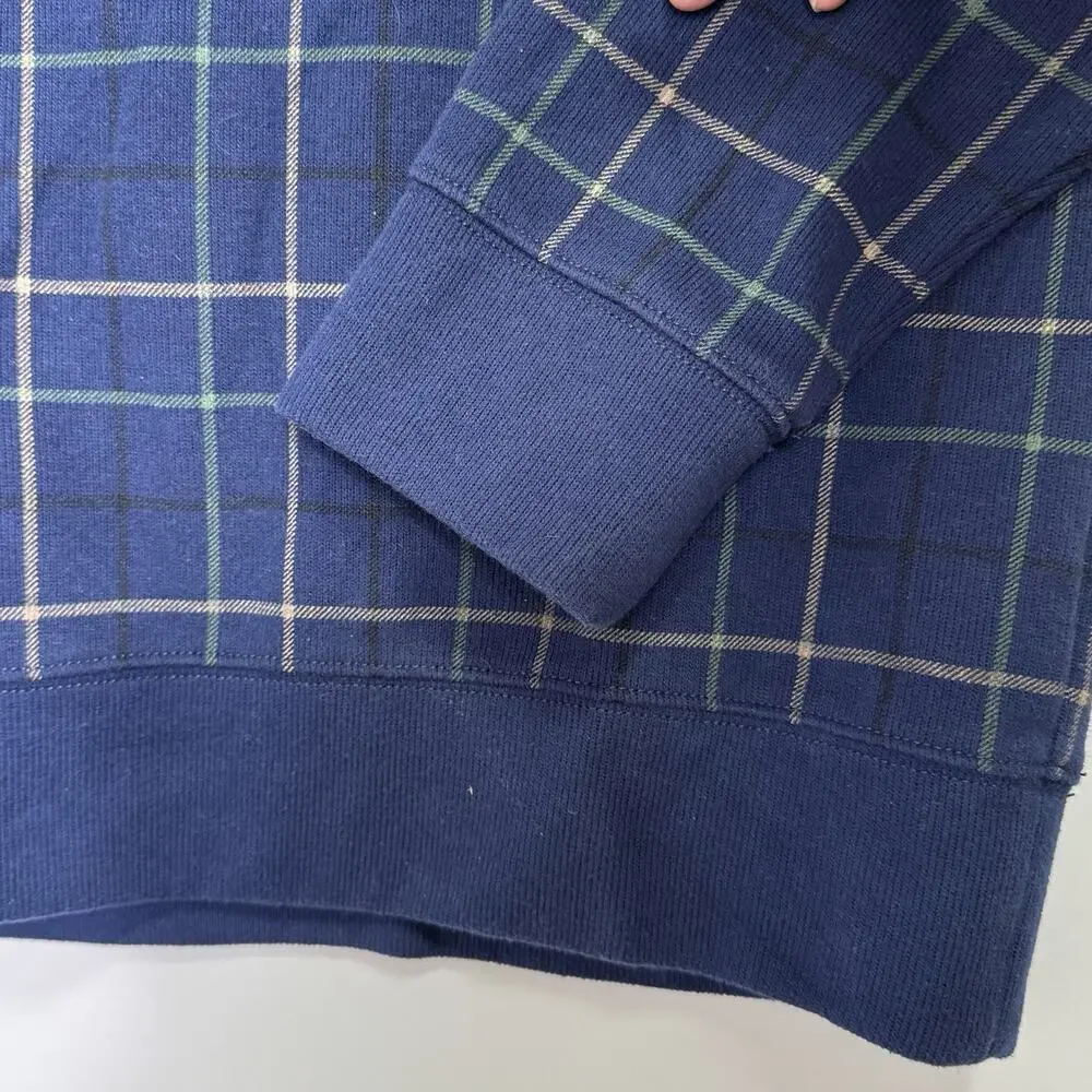 Lands’ End Lot Of 2 Mens Long Sleeve Plaid XLT Polo & XL Quarter Zip Pullover